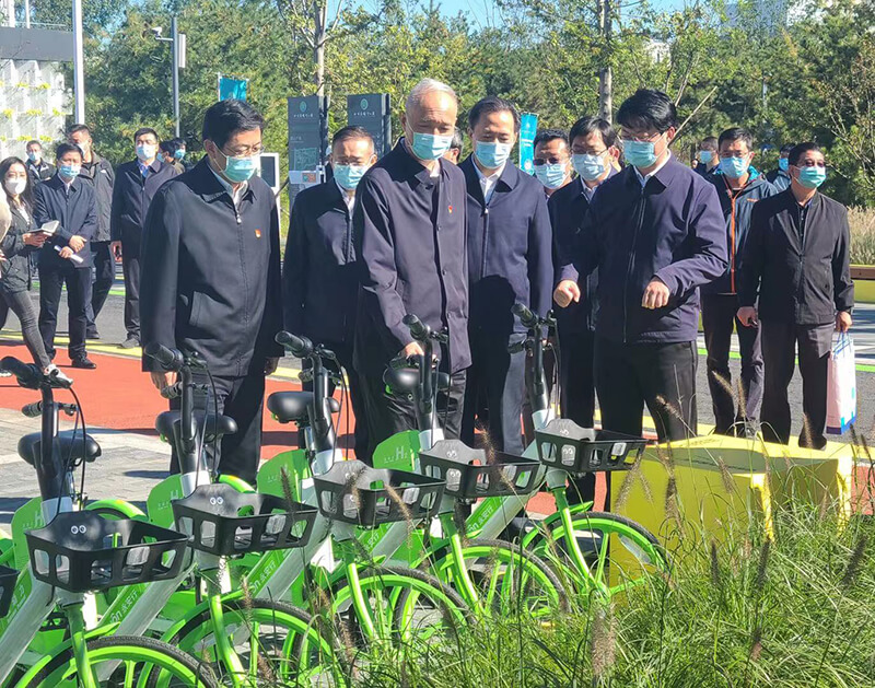 北京市領(lǐng)導(dǎo)調(diào)研永安行入駐的“碳中和”主題公園